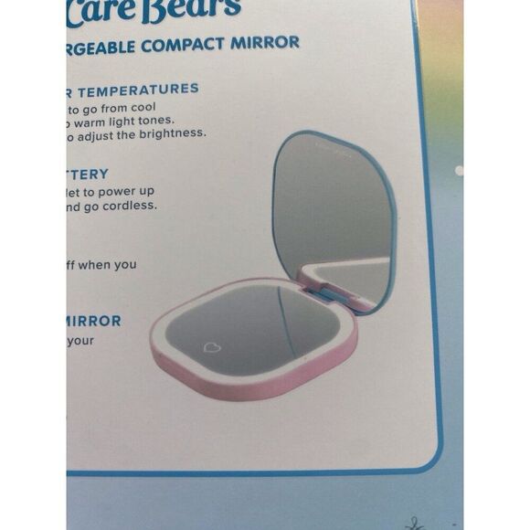 Impressions Care Bears Rechargeable Compact Mirror 3X Magnified 3 Light Color - Picture 6 of 7